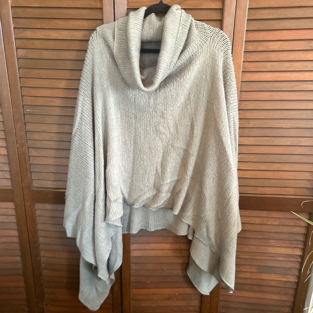 Gray Cowl Neck Women's Shawl